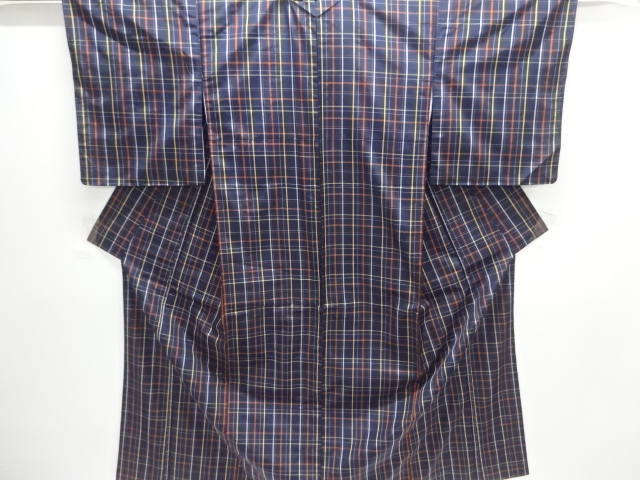 JAPANESE KIMONO / YONEZAWA TSUMUGI / ENSEMBLE / WOVEN GRID